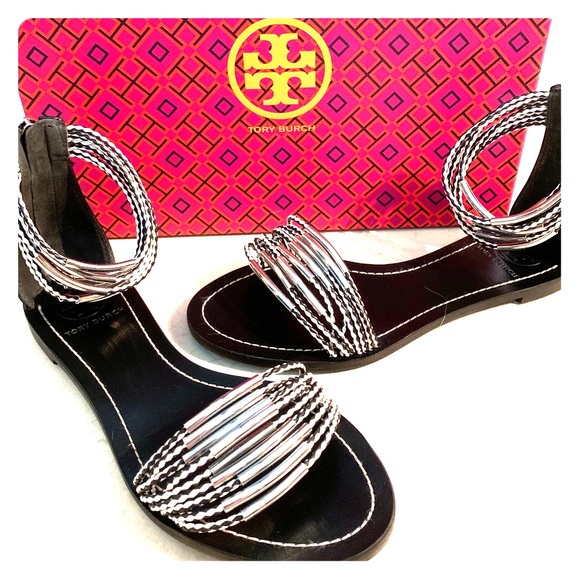 Tory Burch Shoes - 🖤TORY BURCH MIGNON BRAIDED FLAT SANDALS!